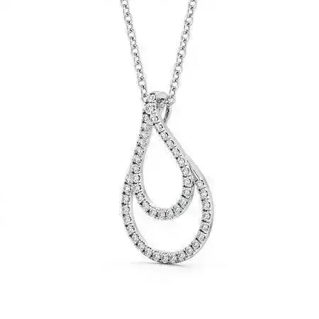 stl file pendant with diamonds in shape of tear