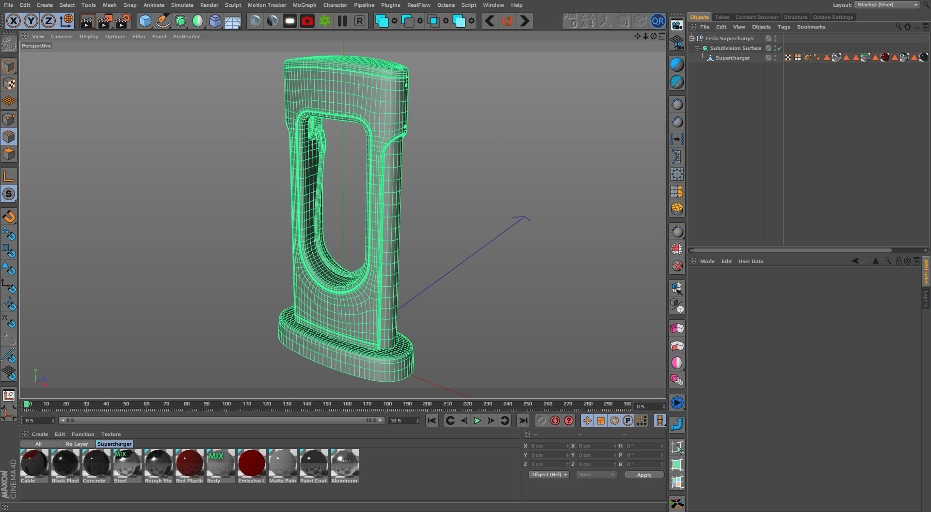Tesla Supercharger Low-poly 3D model_19