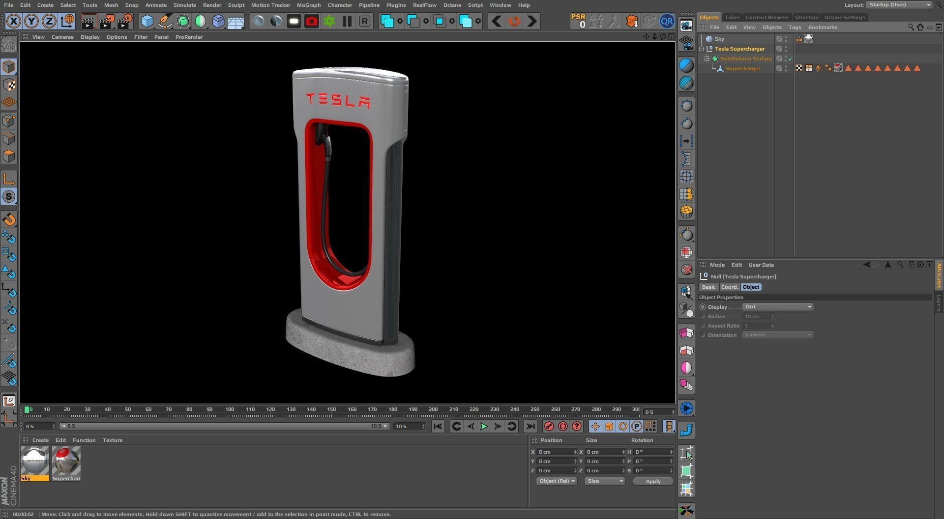Tesla Supercharger Low-poly 3D model_18
