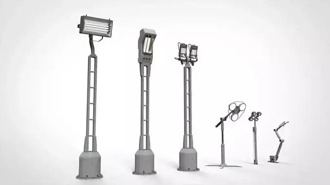 sci fi lighting 4 3D model