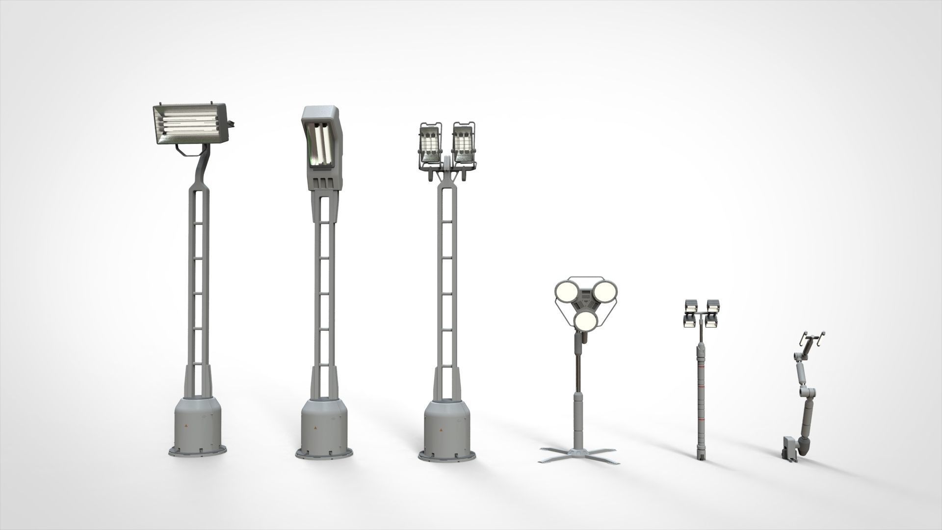 sci fi lighting 4 3D model_2