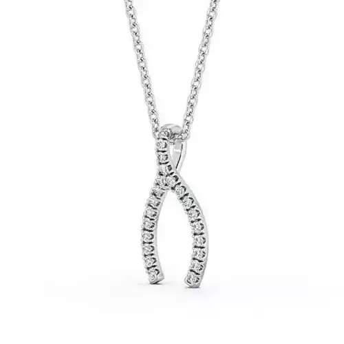 stl file diamond horseshoe pendant on chain