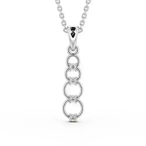 stl file sterling silver pendant with diamonds