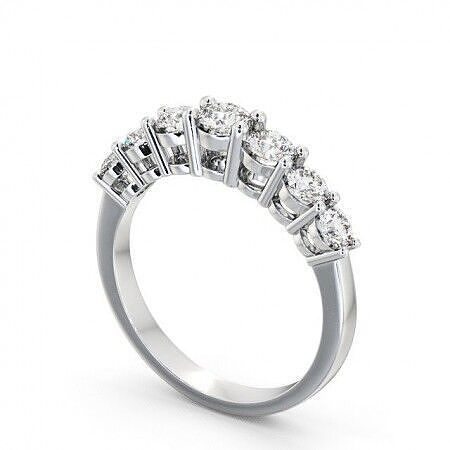 stl file five stone diamond engagement ring gold 3D print model