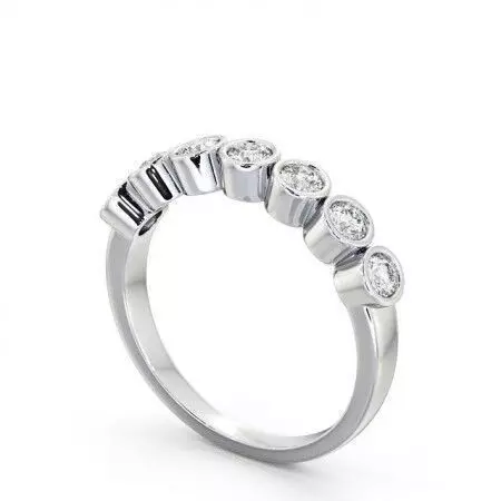 stl file four round diamonds in platinum ring 3D print model_0