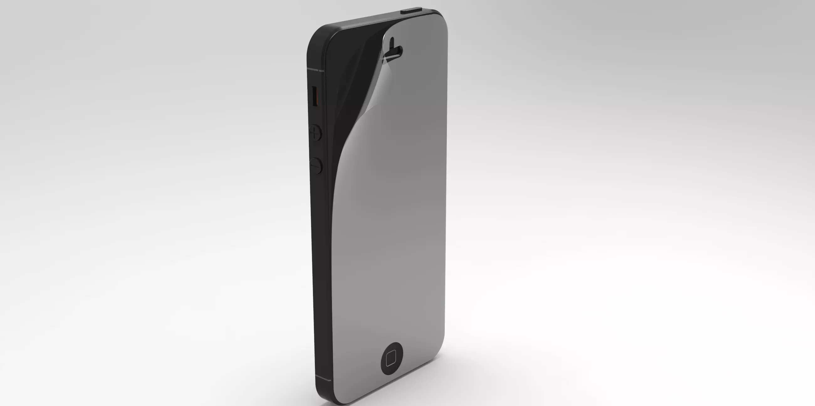 Iphone 5 with privacy screen guard 3D model_0