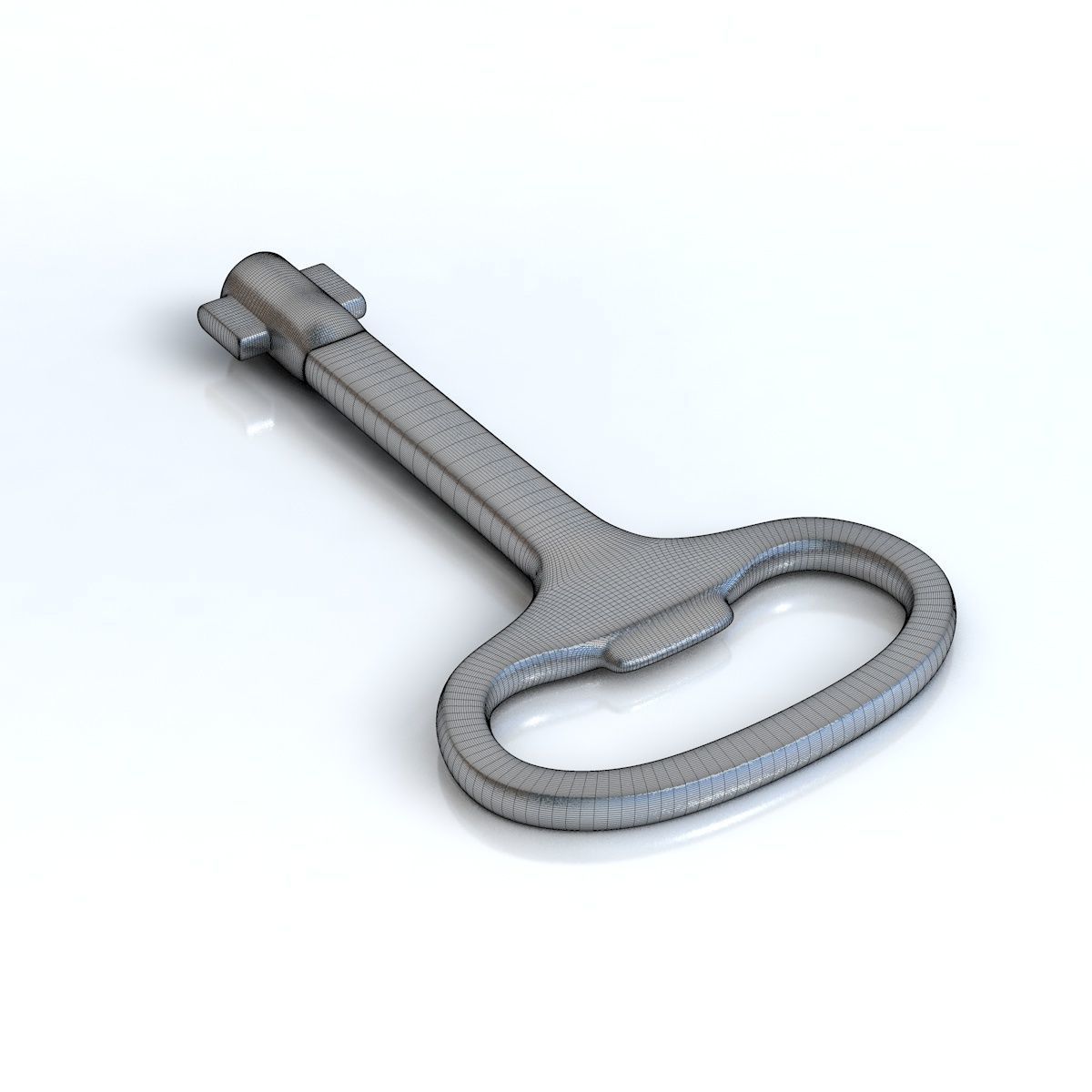Electrical cabinet key without texture 3D model_11