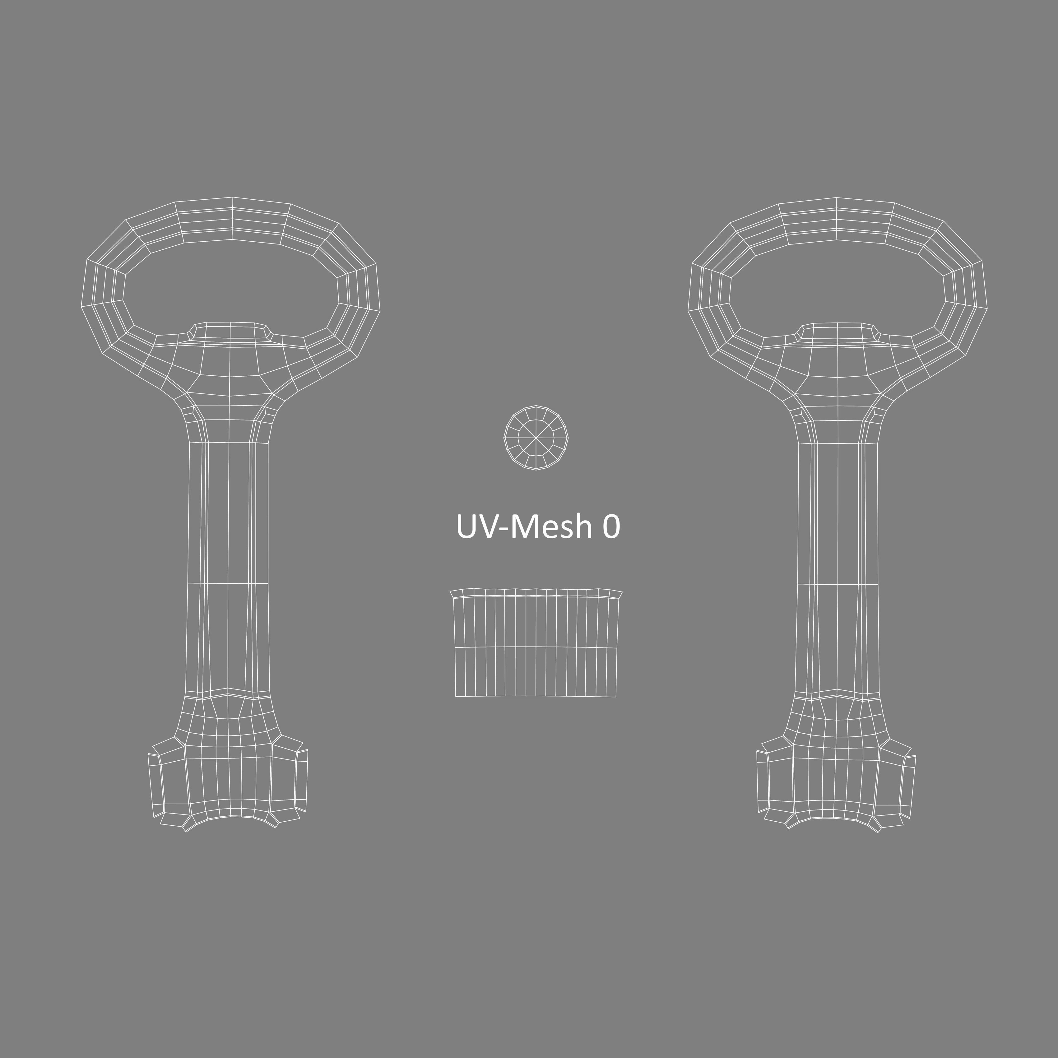 Electrical cabinet key without texture 3D model_18