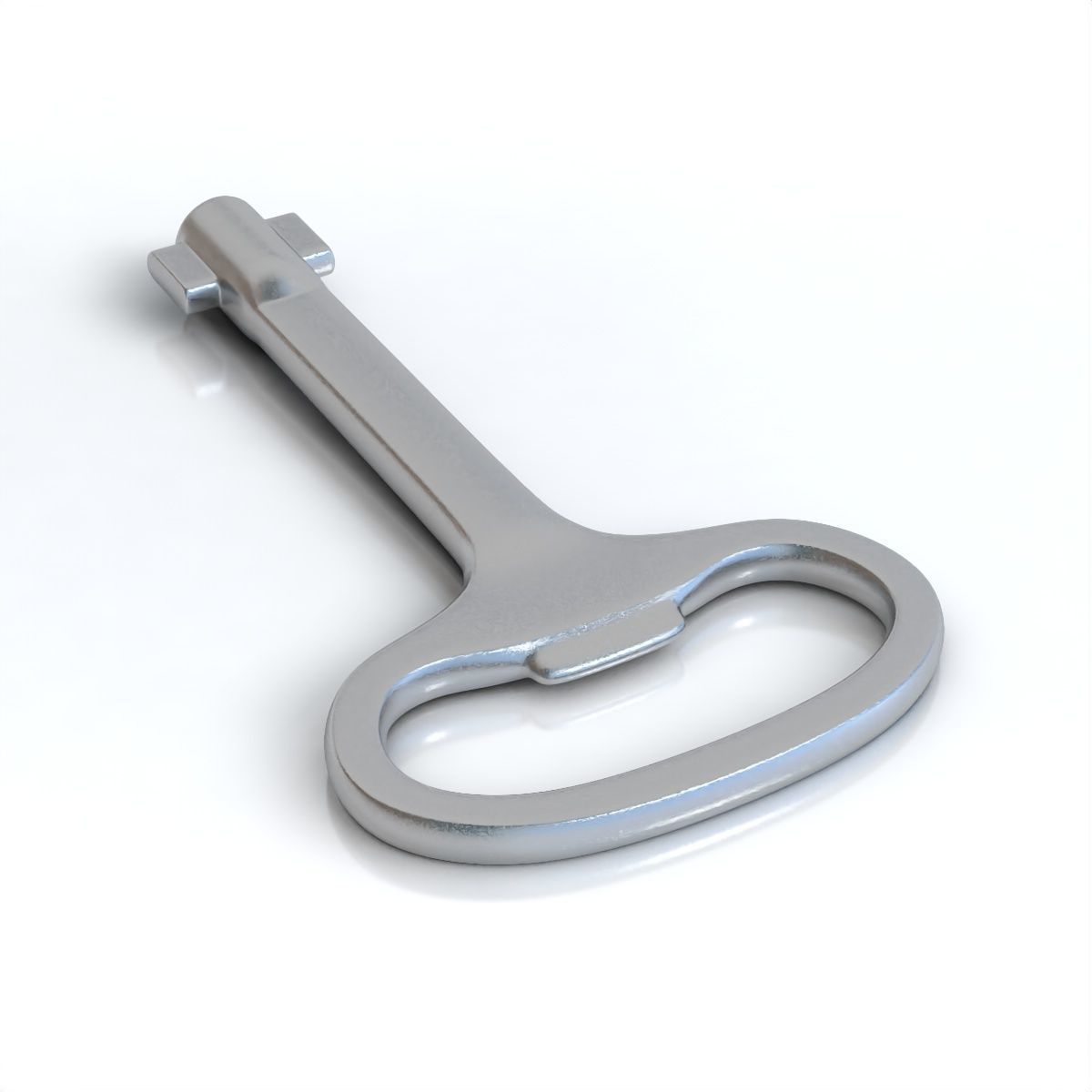 Electrical cabinet key without texture 3D model_1