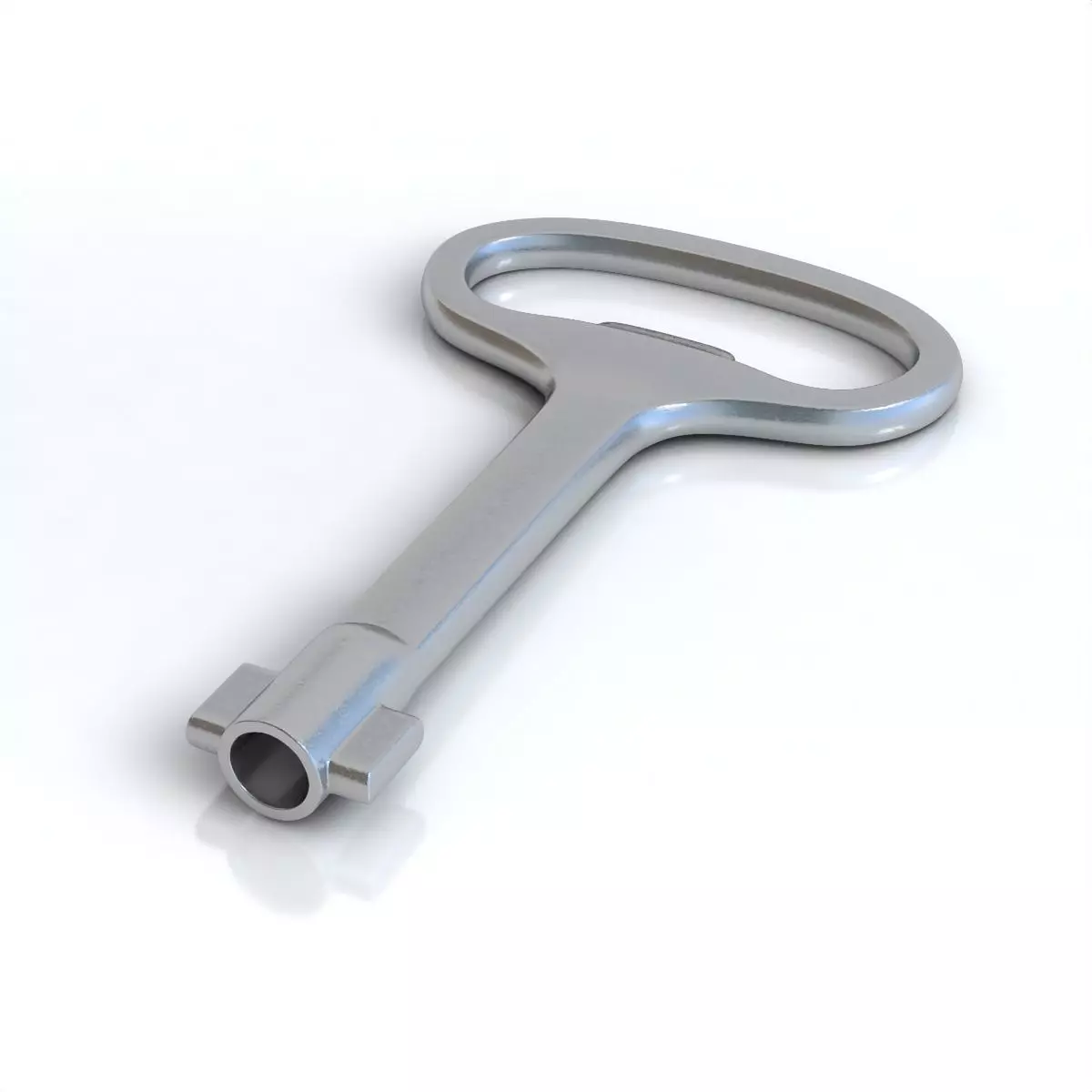 Electrical cabinet key without texture 3D model_0