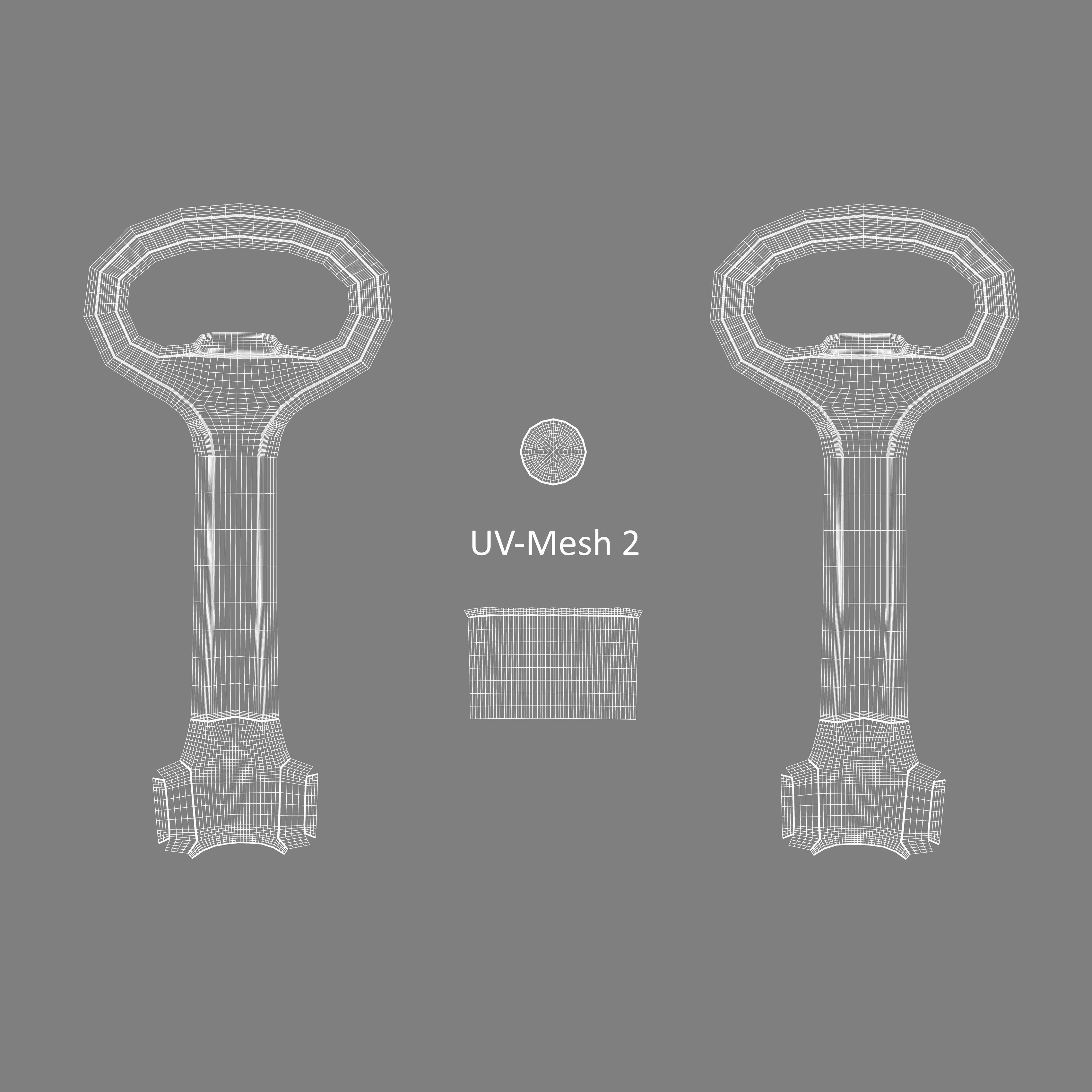 Electrical cabinet key without texture 3D model_20
