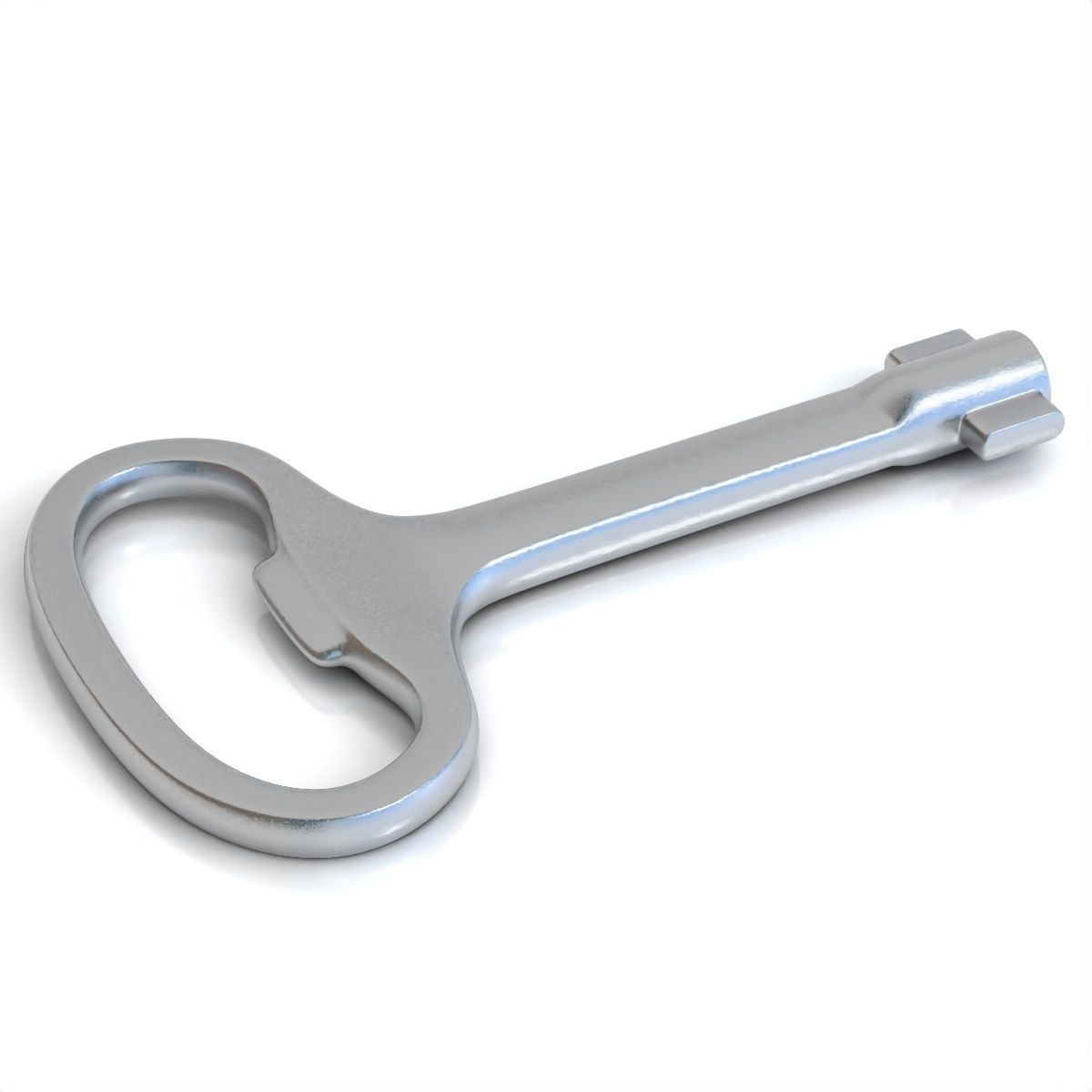 Electrical cabinet key without texture 3D model_3