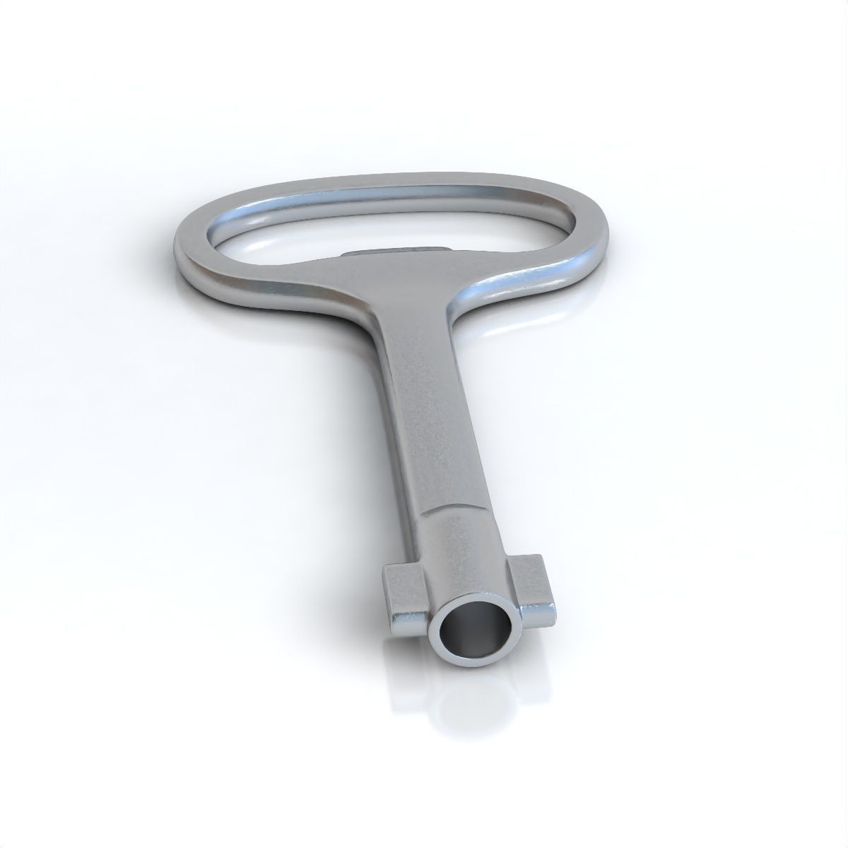Electrical cabinet key without texture 3D model_5