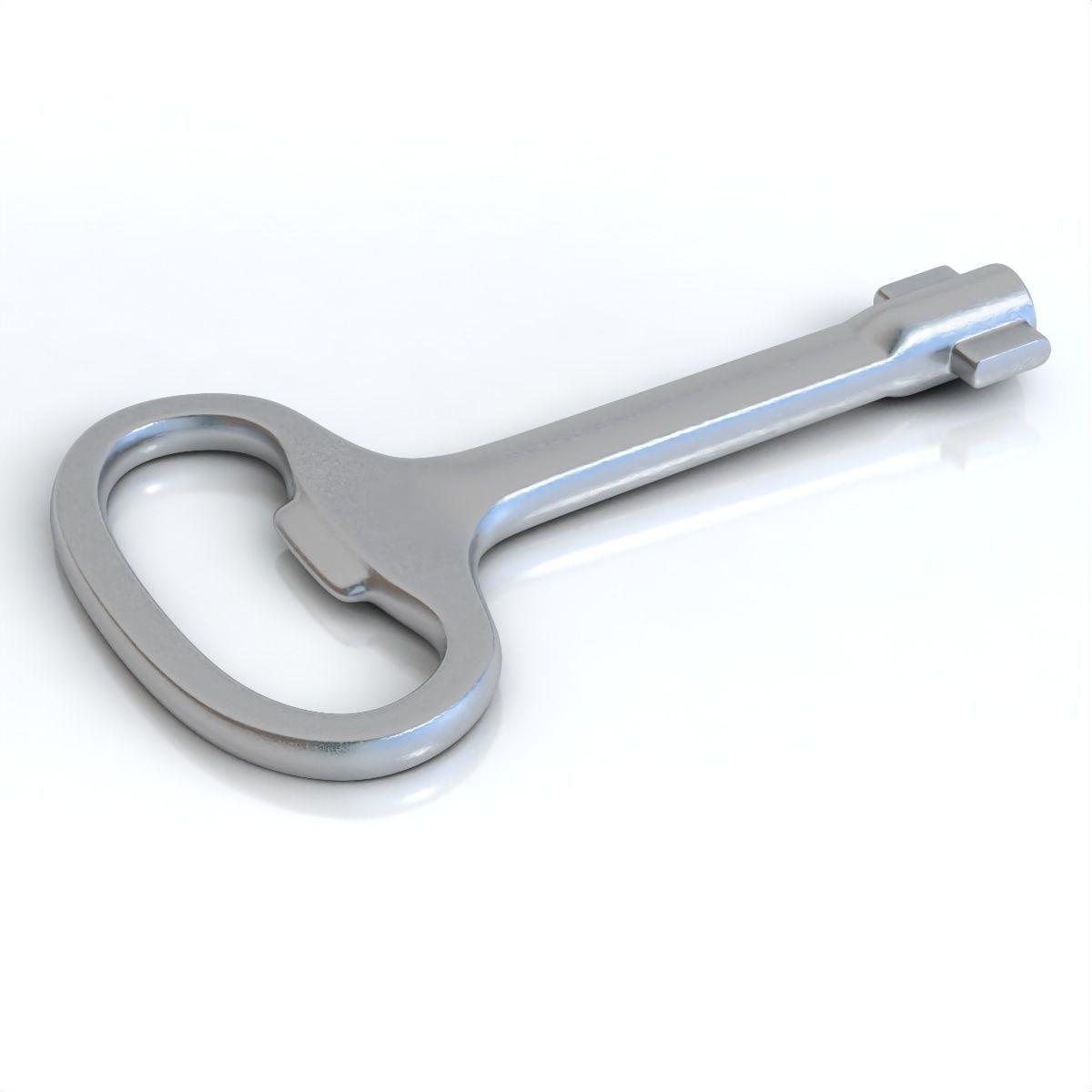 Electrical cabinet key without texture 3D model_6