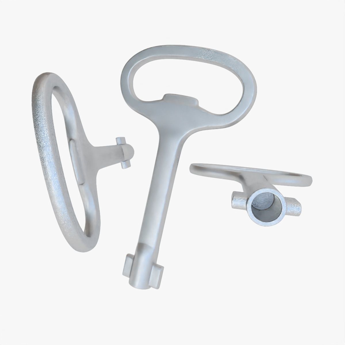 Electrical cabinet key without texture 3D model_13