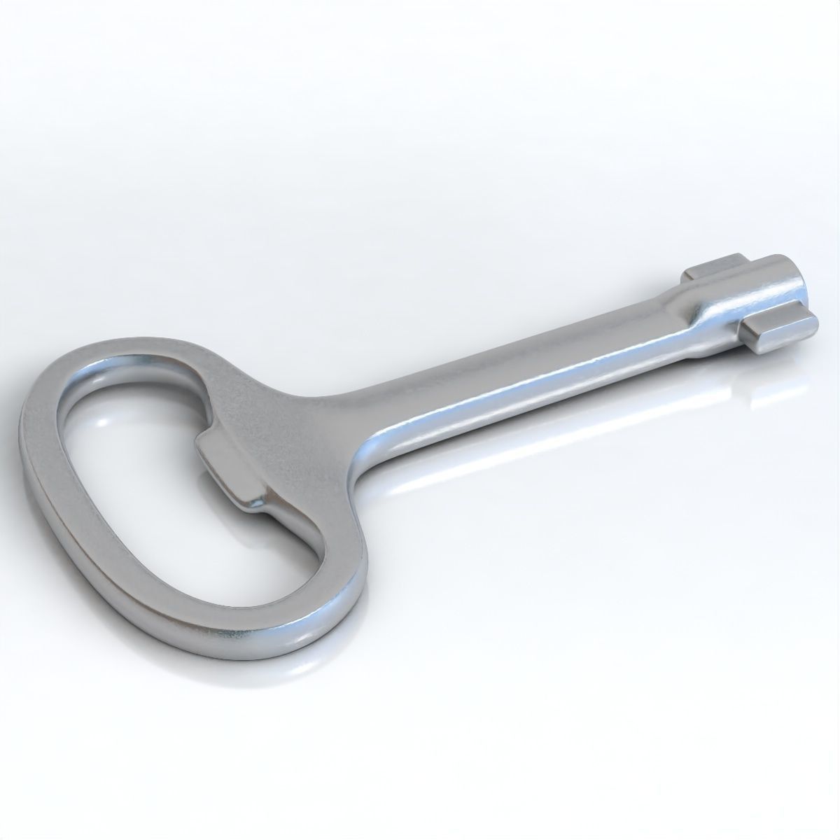 Electrical cabinet key without texture 3D model_2