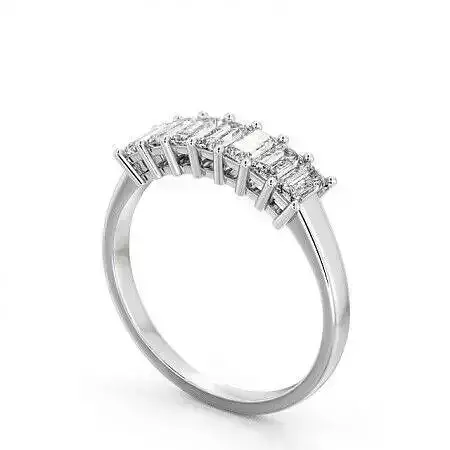 stl file princess cut baguette diamond ring
