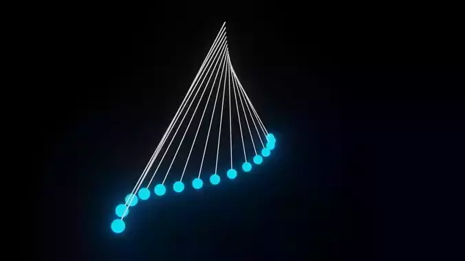 Pendulum Wave Low-poly 3D model