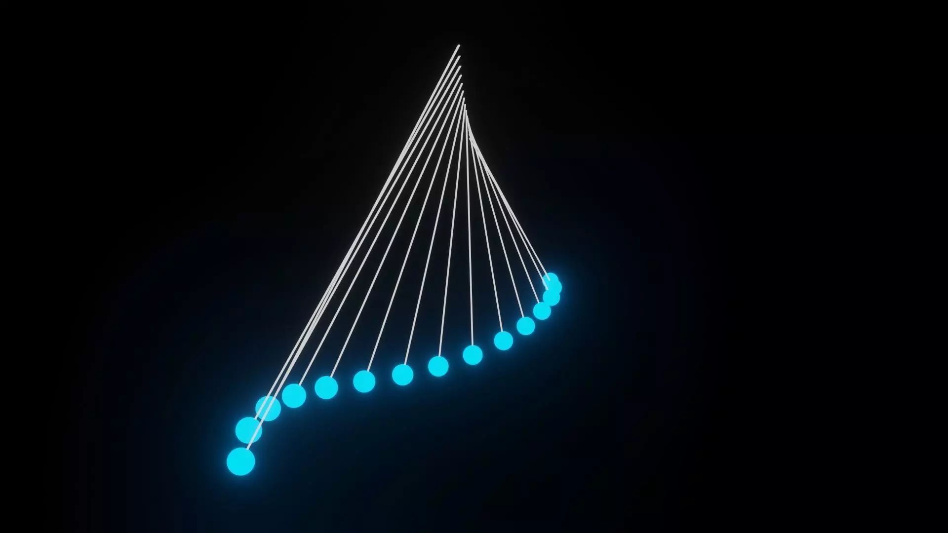 Pendulum Wave Low-poly 3D model_0