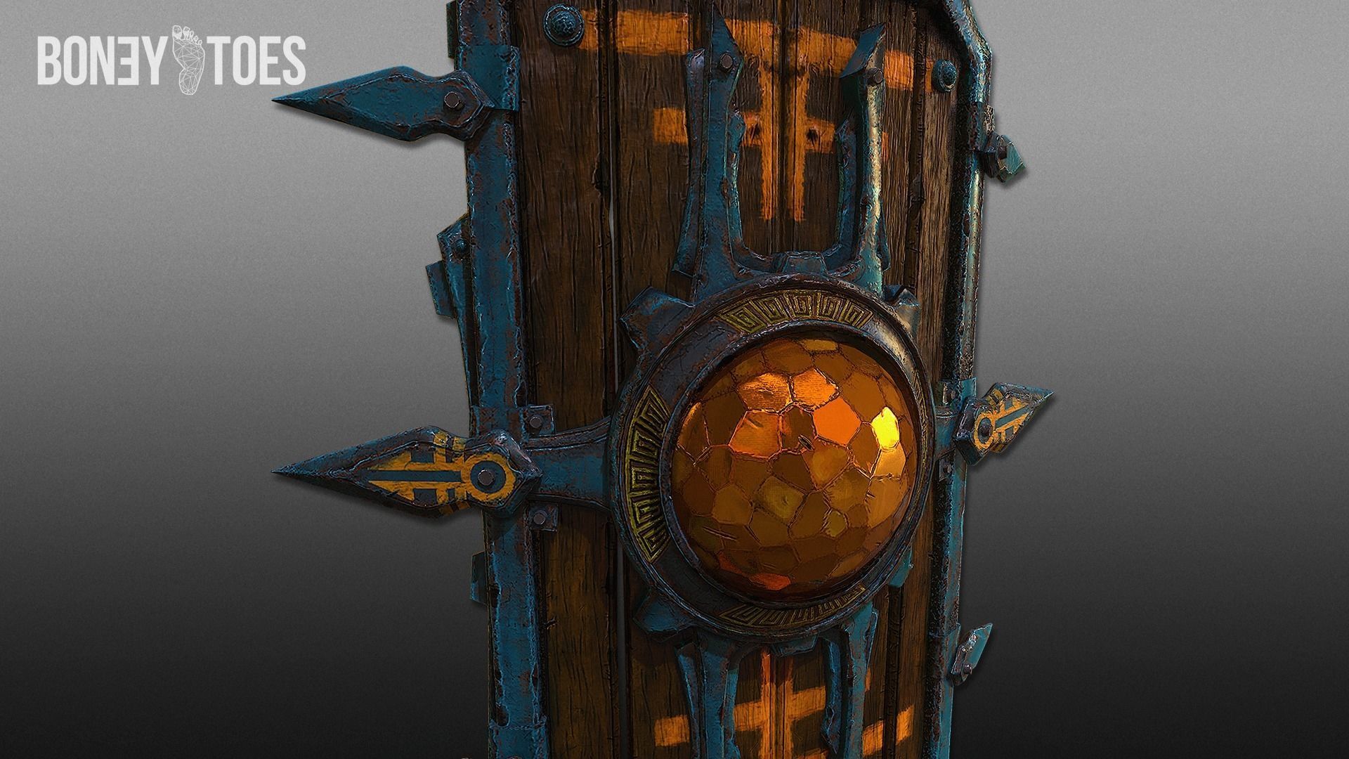 3D Aztec Wariror Shields - Game Ready Low-poly 3D model_9