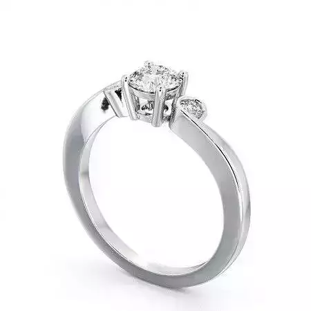 stl file princess cut diamond engagement ring