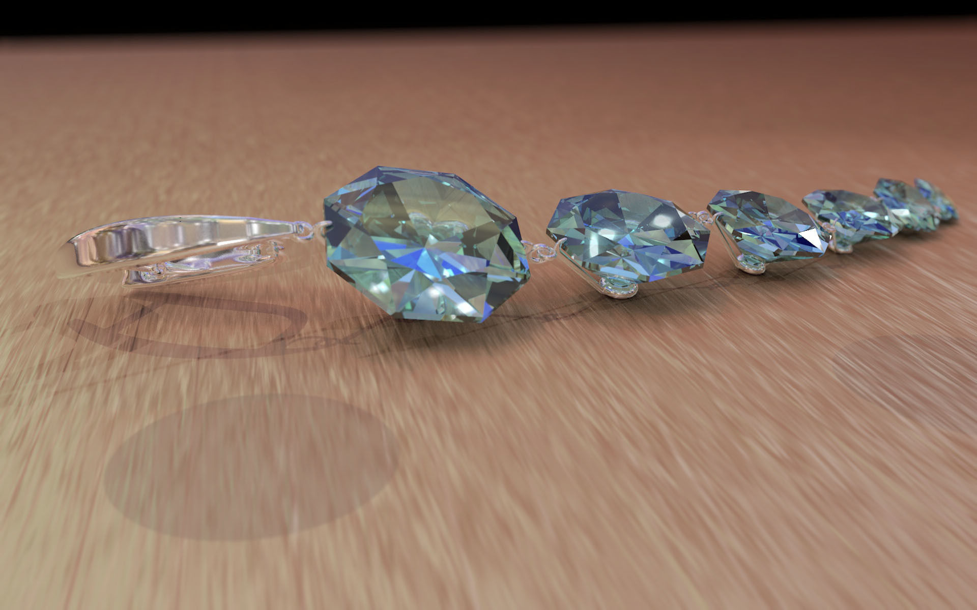 earrings diamonds Jewelry 3D model_1