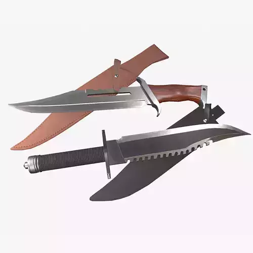 Rambo Bowie Knife Collection - PBR Low-poly Model