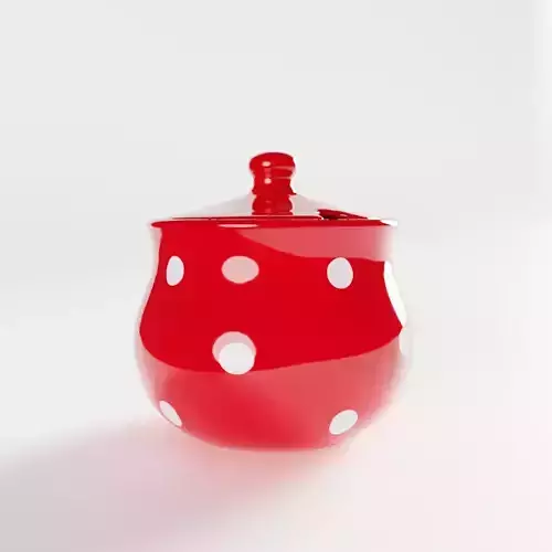 Polka Dot Sugar Bowl 3D model