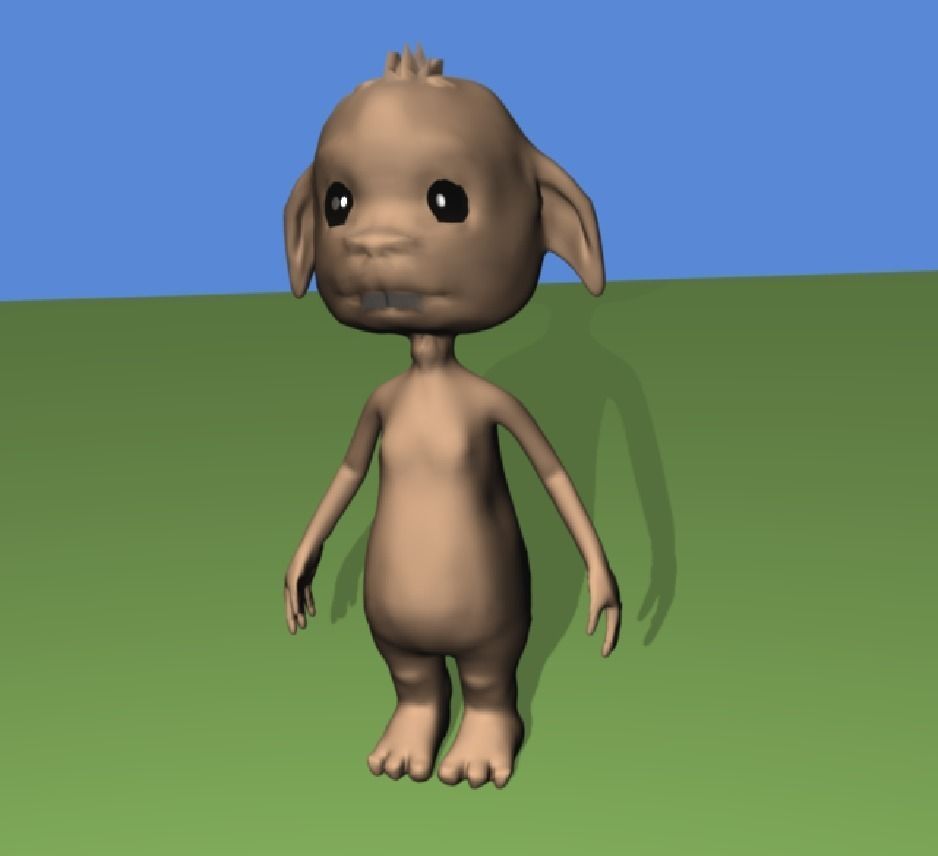 Cute creature Free low-poly 3D model