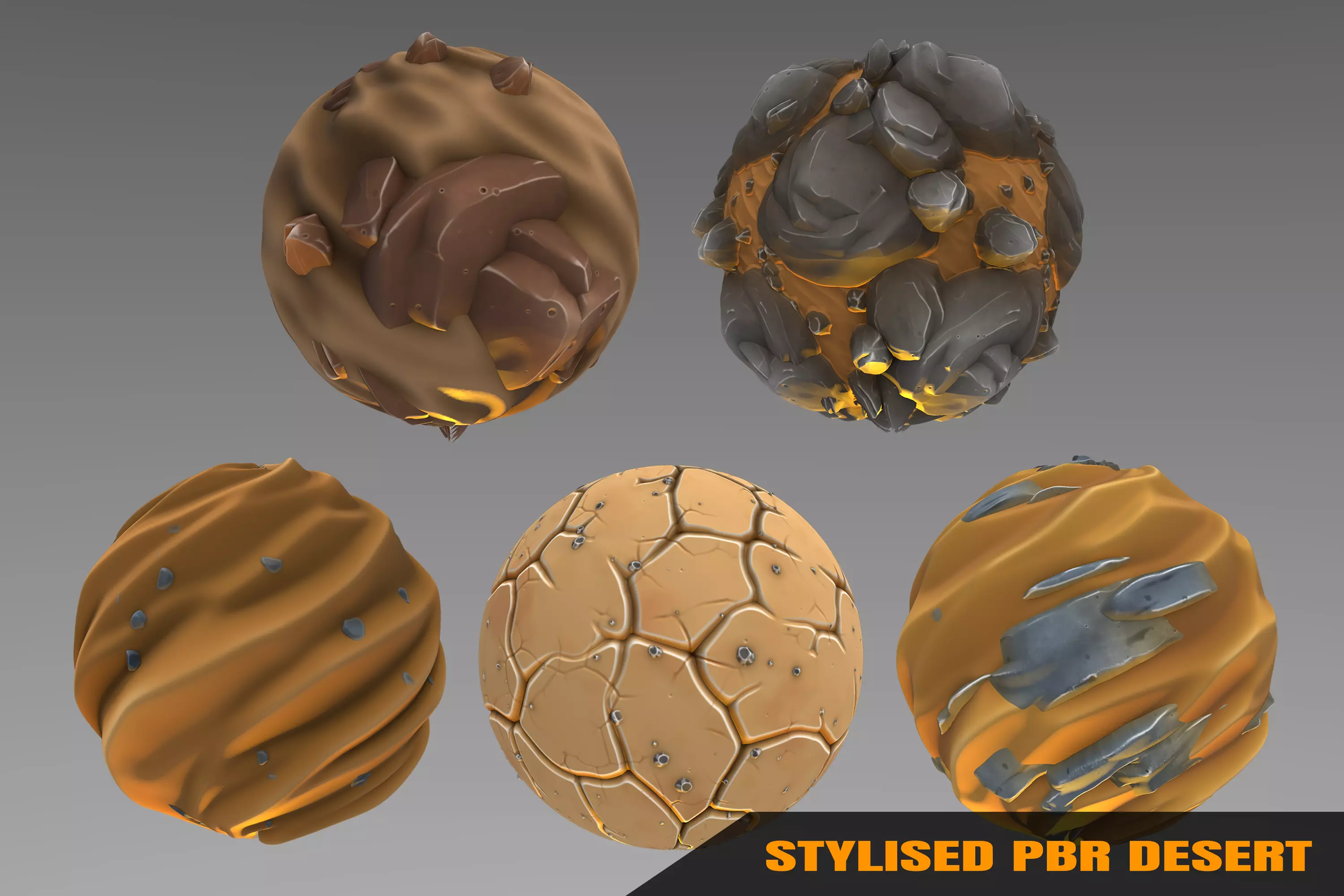 Desert - Stylised PBR Texture - Material 3D model