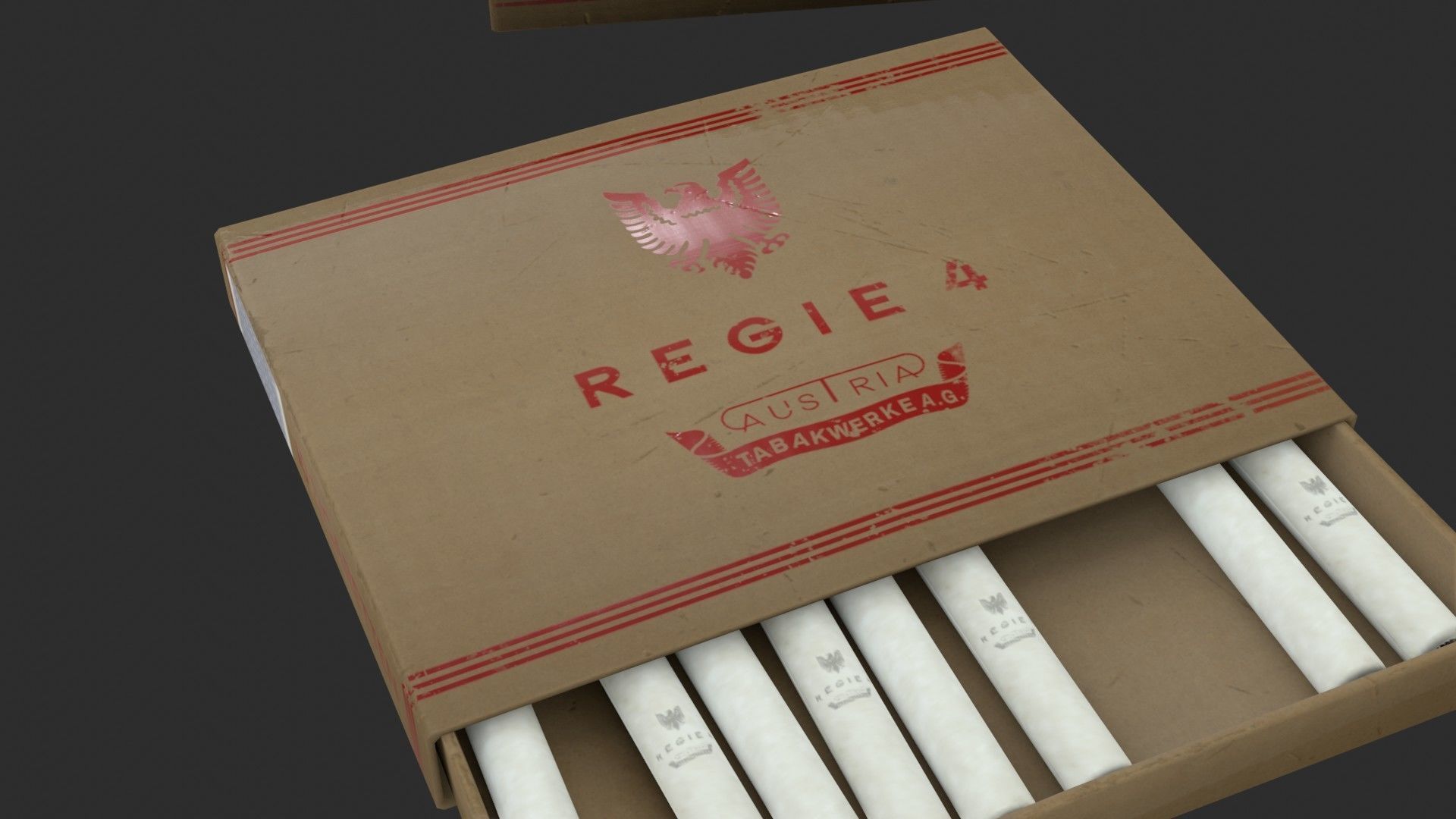 German Cigarettes WWII Low-poly 3D model_11