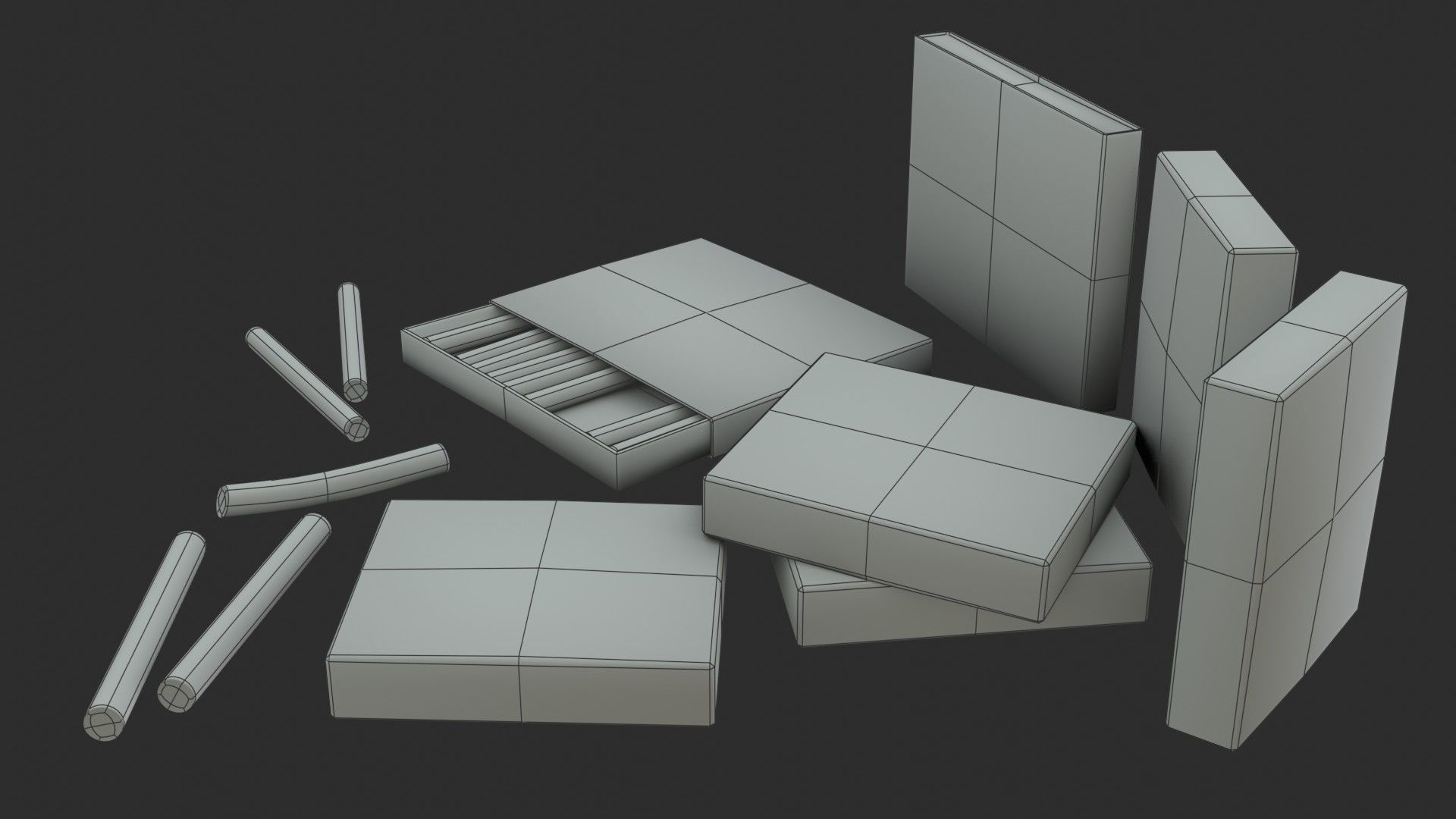 German Cigarettes WWII Low-poly 3D model_18