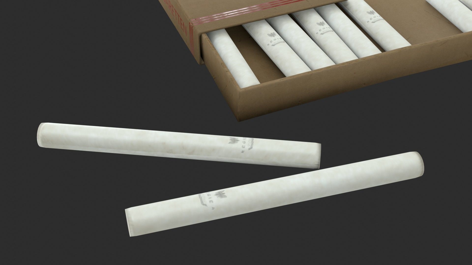 German Cigarettes WWII Low-poly 3D model_10