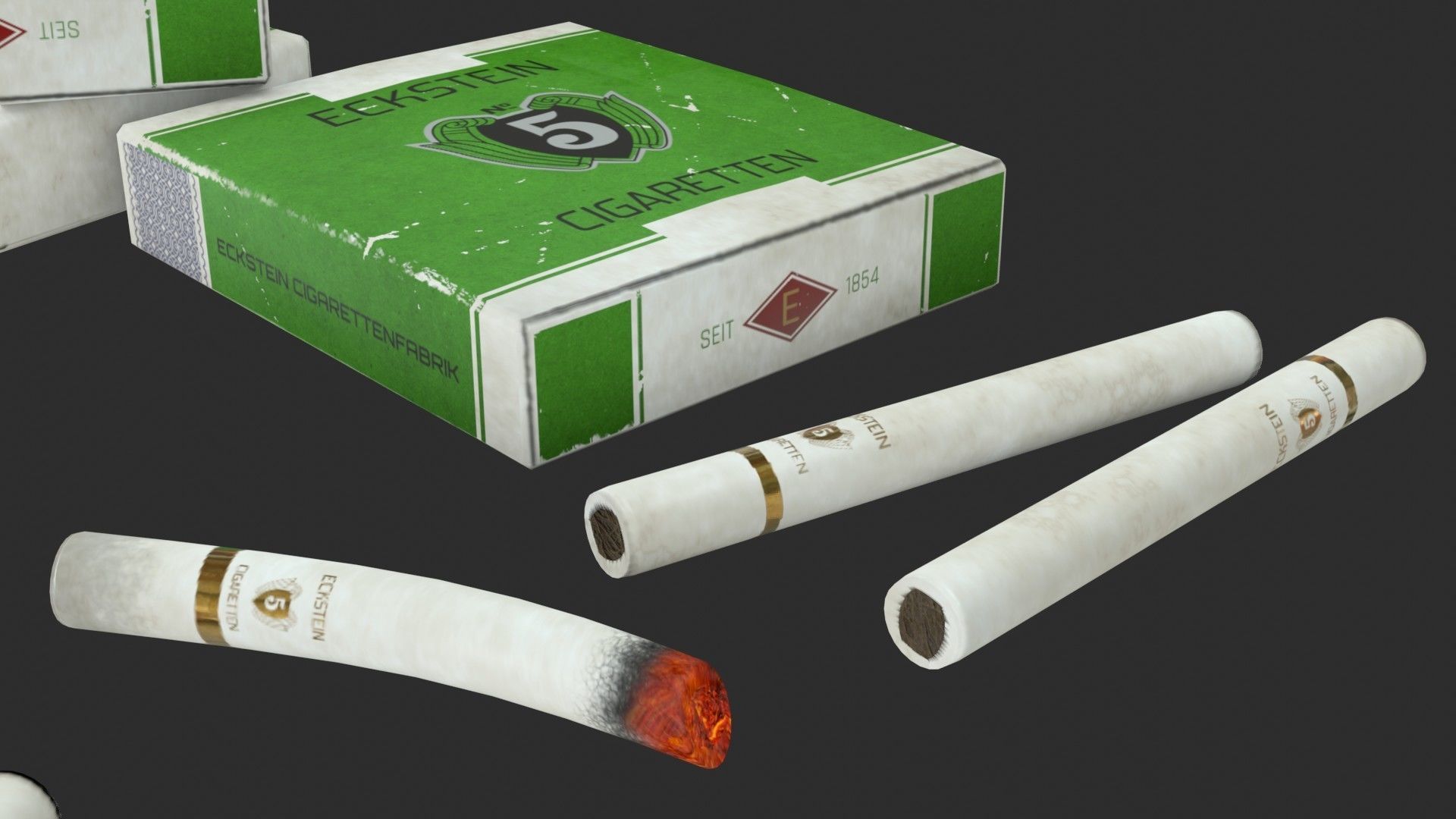 German Cigarettes WWII Low-poly 3D model_15