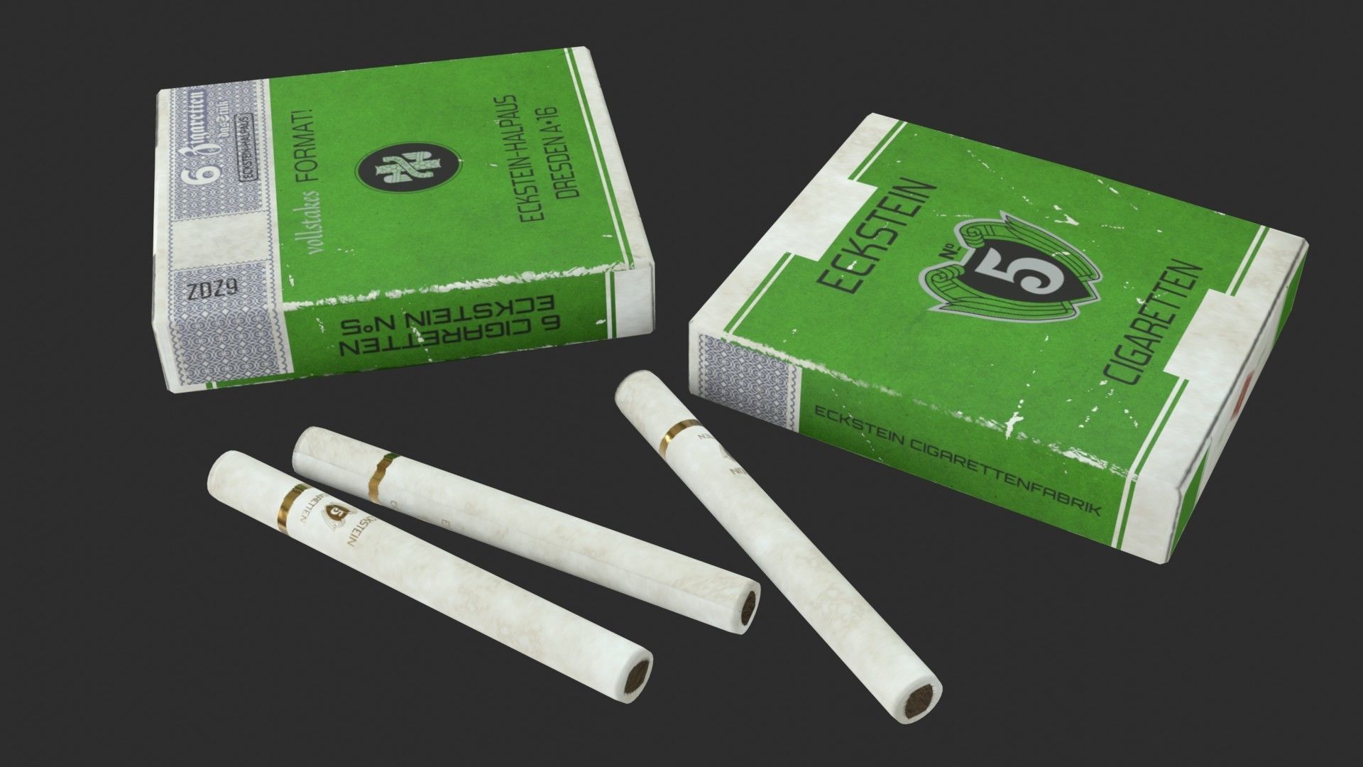German Cigarettes WWII Low-poly 3D model_2