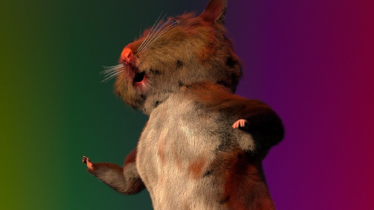 THE MIGHTY HAMSTER PROJECT Low-poly 3D model_4