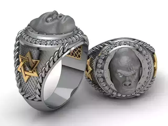 men ring print model 
