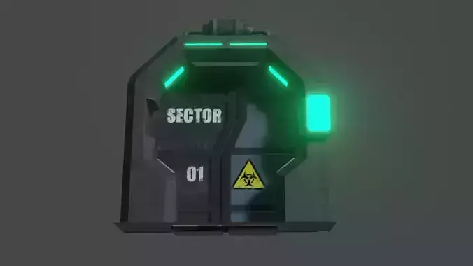 scifi door  3D model