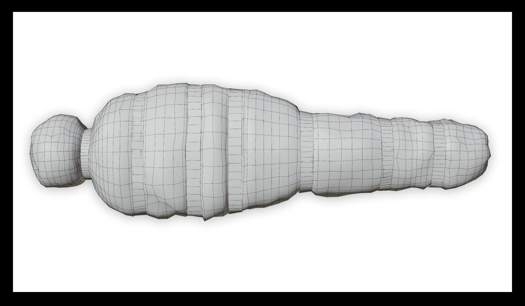 Dead body in the bag 3D model_2