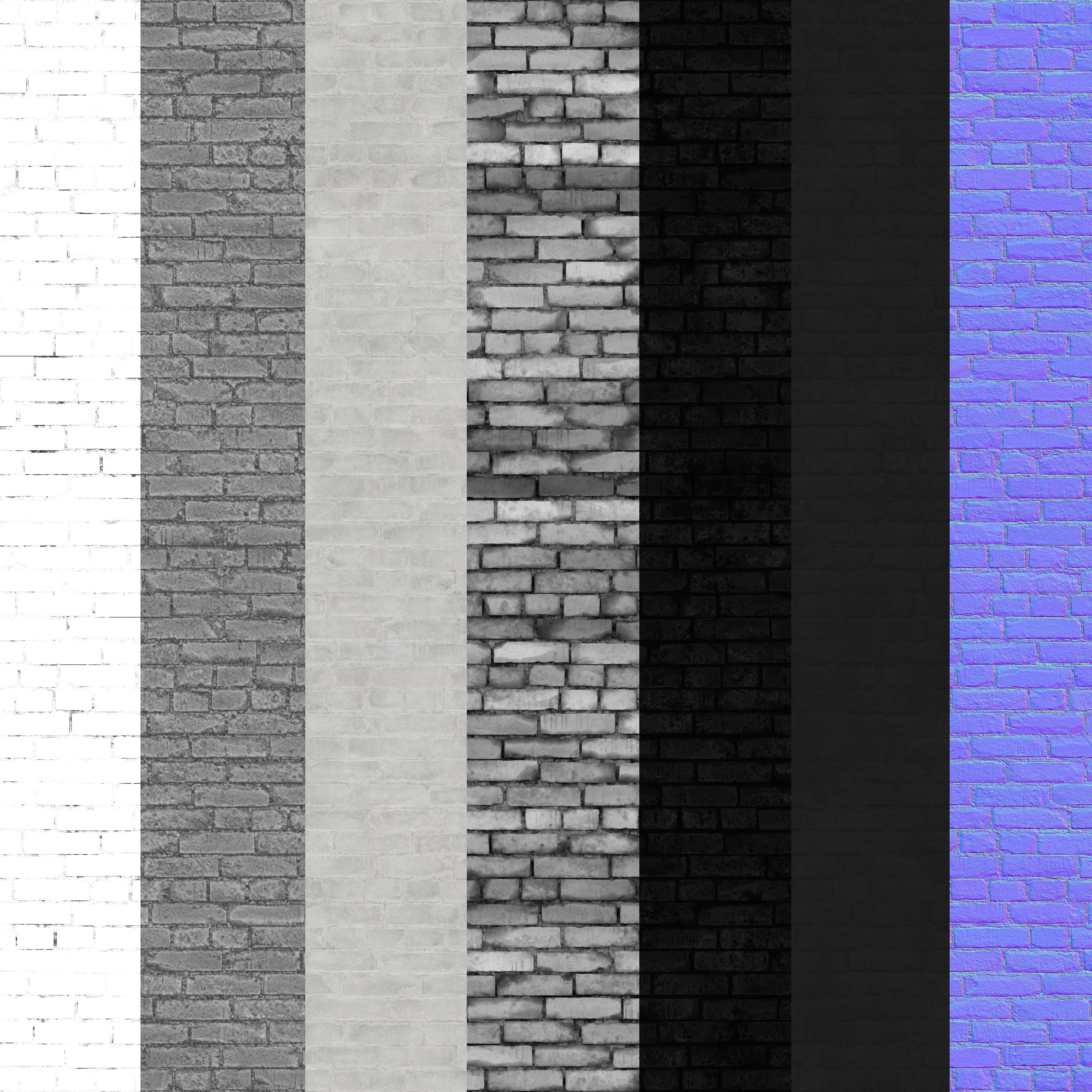 Graffiti - White brick PBR Texture_7