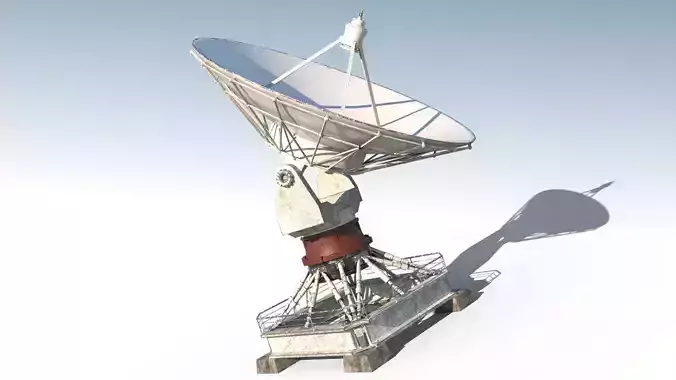 Radar PBR satellite dish Low-poly 3D model