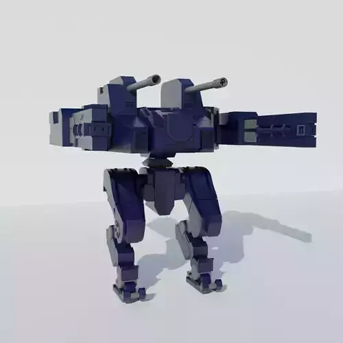 Sci Fi Combat robot  Low-poly 3D model