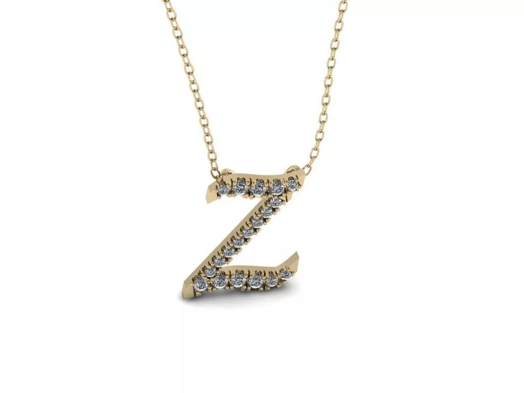 Pendant Alphabet Letter Z 3D print model