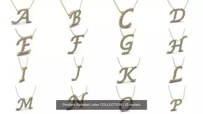 Pendant Alphabet Letter COLLECTION 