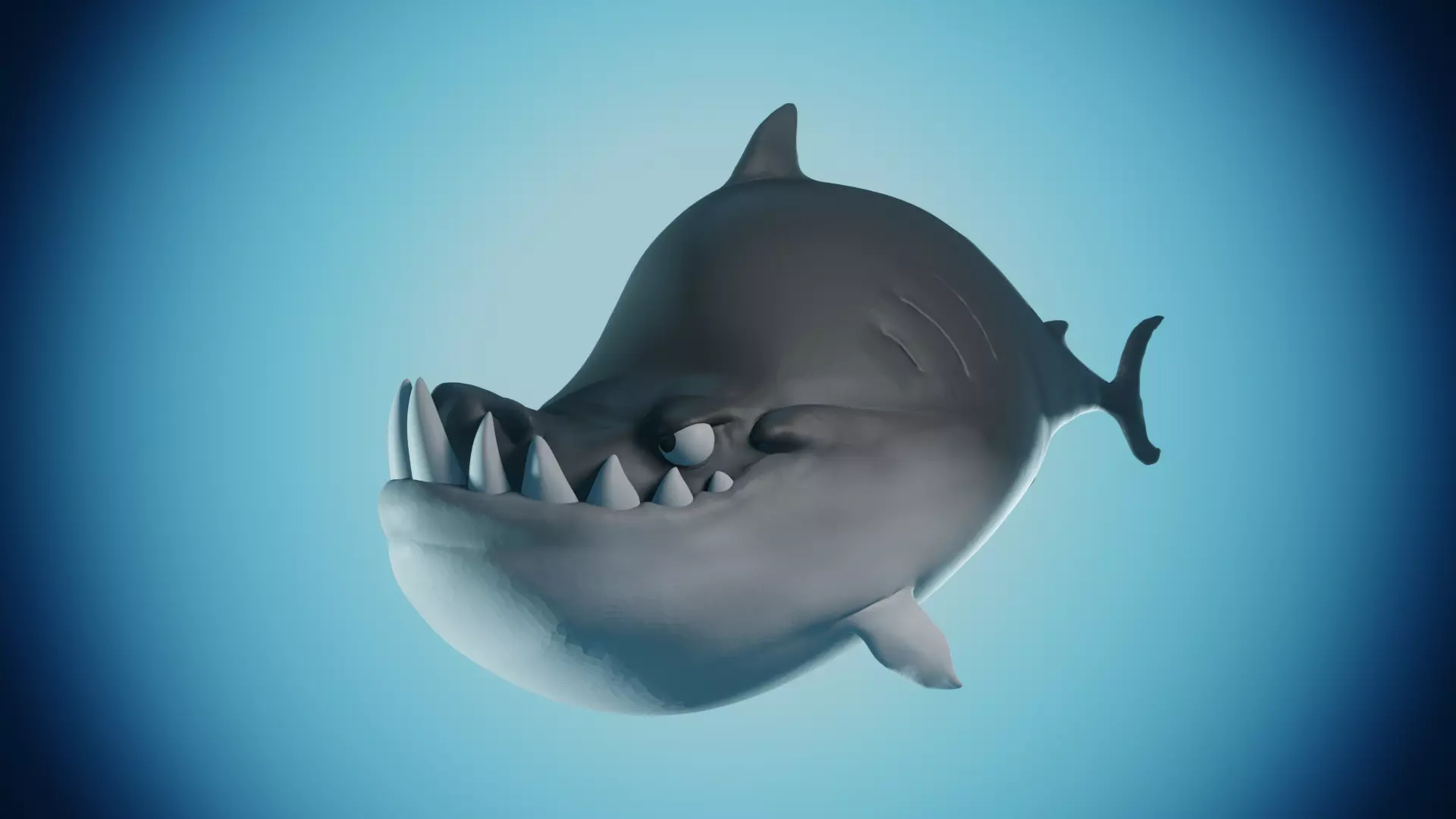 Shark - Cartoon Styled  3D model_0