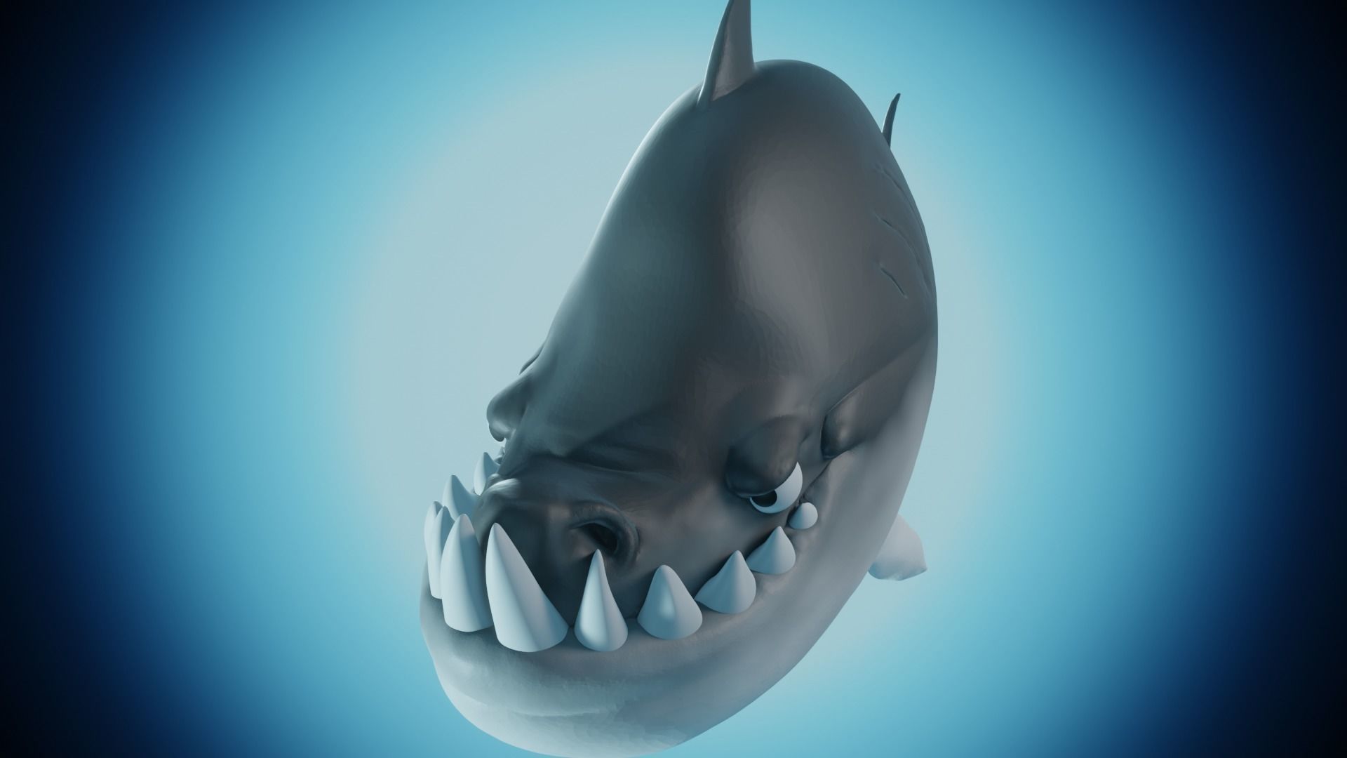 Shark - Cartoon Styled  3D model_3
