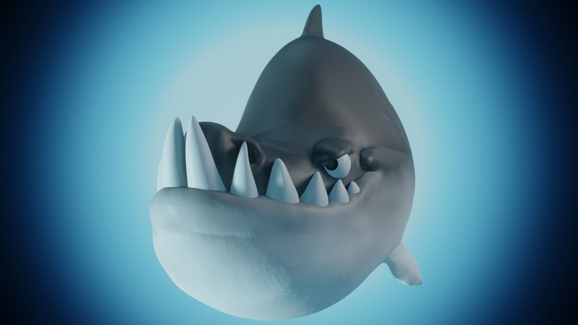 Shark - Cartoon Styled  3D model_2