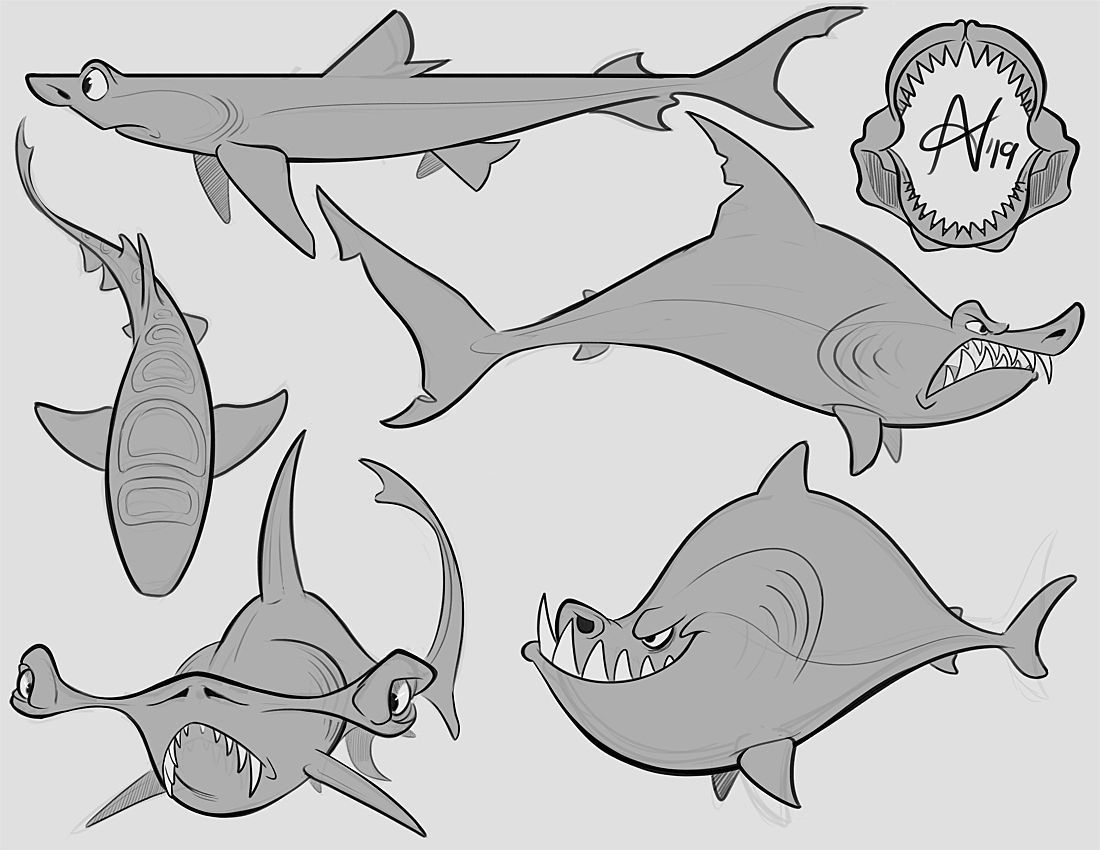 Shark - Cartoon Styled  3D model_7