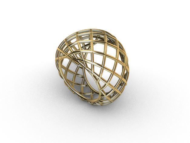 Wire ring 3D print model_11