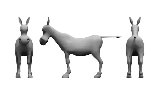 donky cartoon 3d model